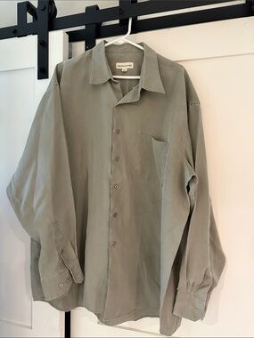 Pronto Uomo. Sage Green Button-Up Shirt